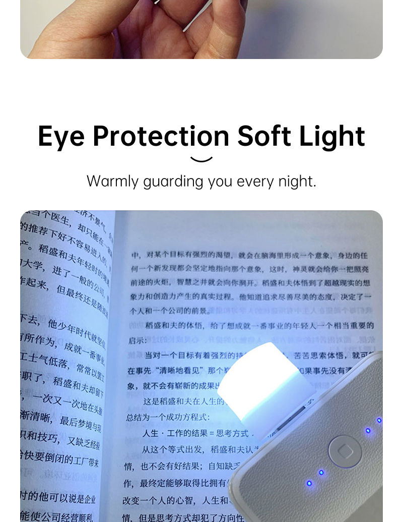 Mô tả Thunlit USB Đèn ngủ 5PC/1PC Mini LED Ánh sáng trắng Bảo vệ mắt Đèn đọc sách Tròn nhỏ cầm tay - 4