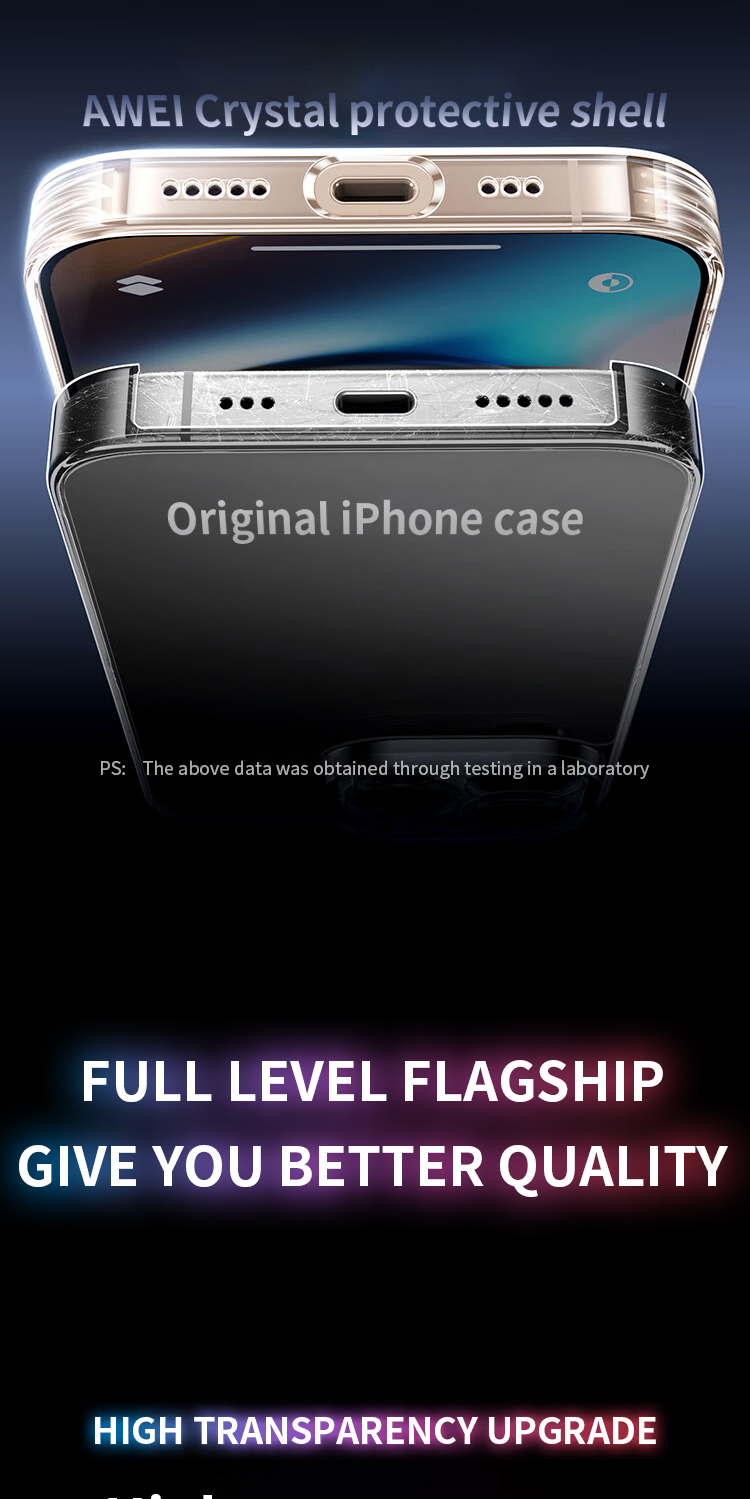 Mô tả Ốp Điện Thoại Awei Trong Suốt Từ Tính Chống Va Đập Cho iPhone 16 Pro Max / 15 / 14 / 13 / 12 / 11 Plus Hỗ Trợ Sạc Không Dây - 8