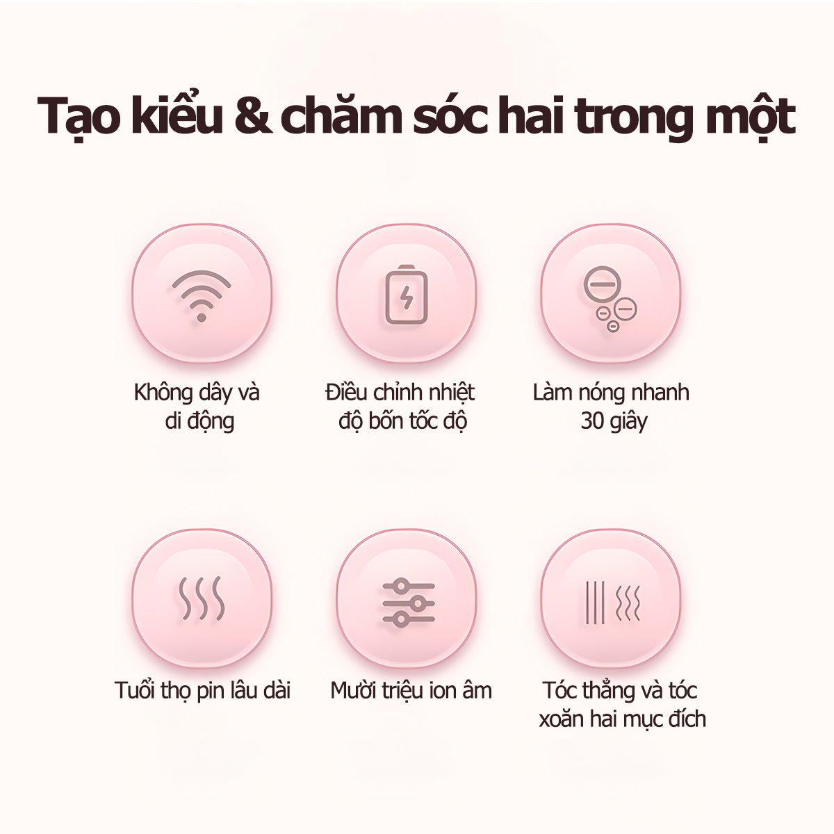 Mô tả CkeyiN Lược điện chải thẳng tóc ion âm cao cấp, tạo kiểu chuyên nghiệp máy uốn duỗi tóc, làm xoăn ép HM008 - 5