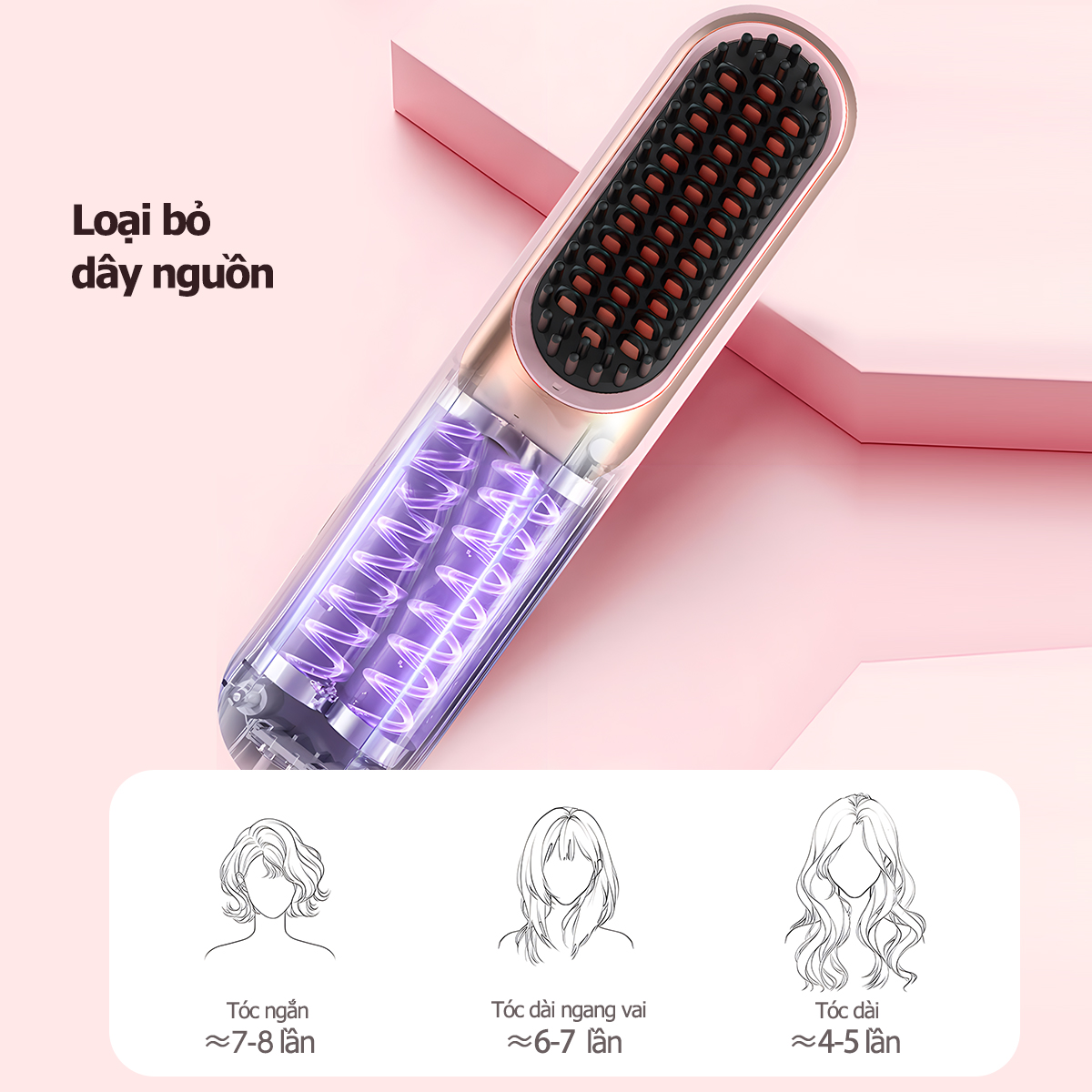 Mô tả CkeyiN Lược điện chải thẳng tóc ion âm cao cấp, tạo kiểu chuyên nghiệp máy uốn duỗi tóc, làm xoăn ép HM008 - 6