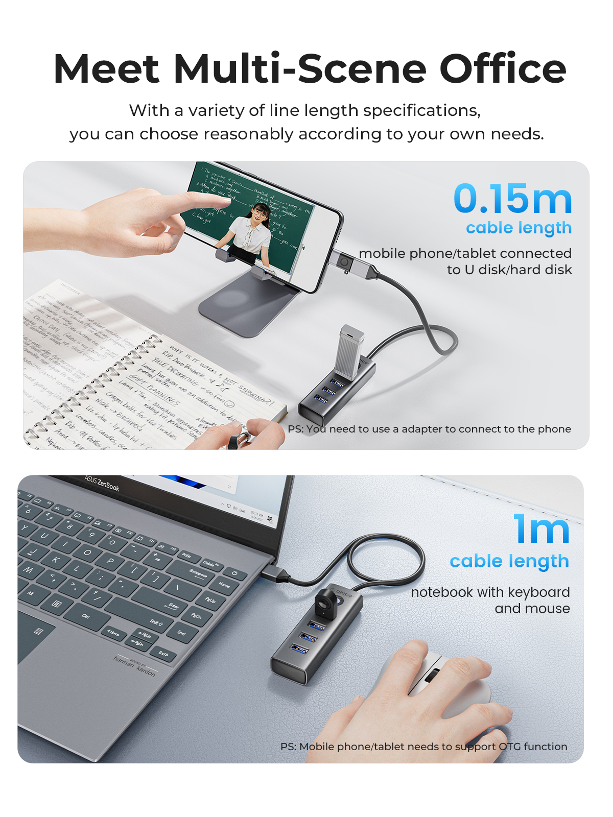 Mô tả Orico USB 3.0 Hub 4 Cổng Cắm Và Chạy Ổ Cắm Mini Bộ Chia USB 5Gbps Hub USB Tốc Độ Cao (PDD4U) - 3