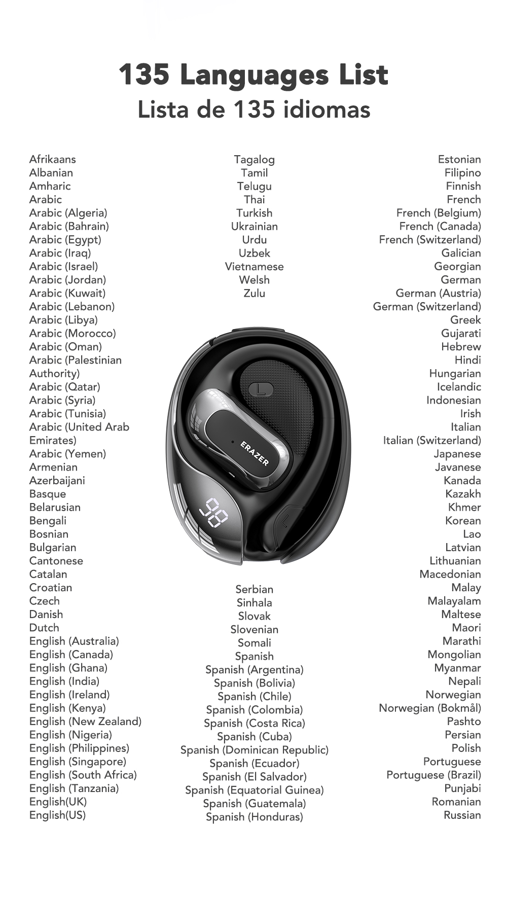 Mô tả Lenovo ERAZER X5 Al Thông Minh Thời Gian Thực Dịch Tai Nghe Không Dây Mở Tai Bluetooth 5.4 Có Màn Hình LED Tai Nghe Kinh Doanh Có Mic Chống Thấm Nước IPX5 - 9