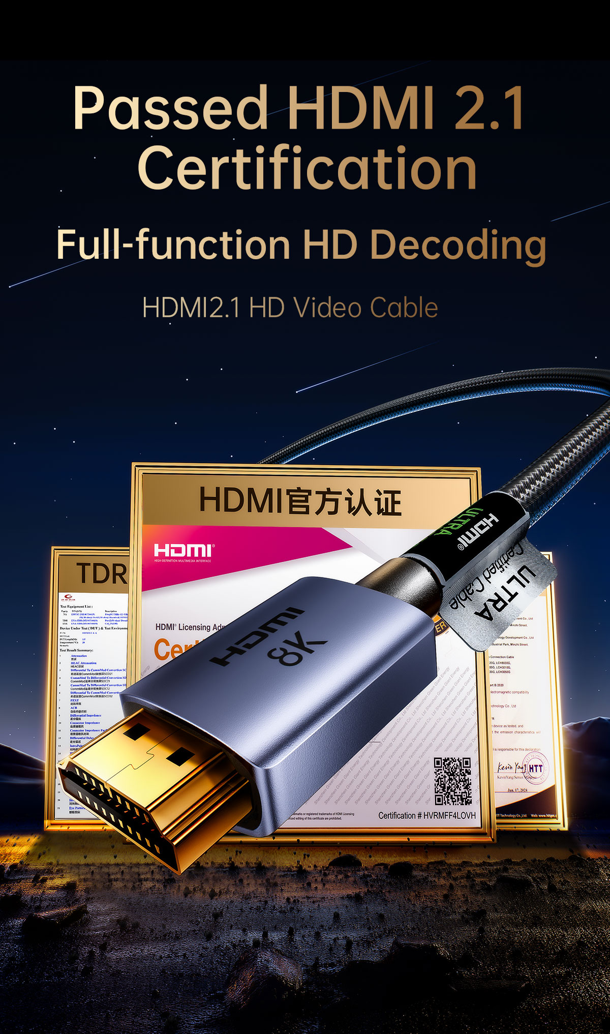 Mô tả Cáp Llano 8K HDMI 2.1 8K / 60Hz 4K / 240Hz 2K / 240Hz Ultra HD Tốc Độ Cao 48Gbps Cho Màn Hình Laptop PC PS4 Project Switch Âm Thanh Đồng Bộ Video Âm Thanh Cáp Video Âm Thanh HDMI - 2