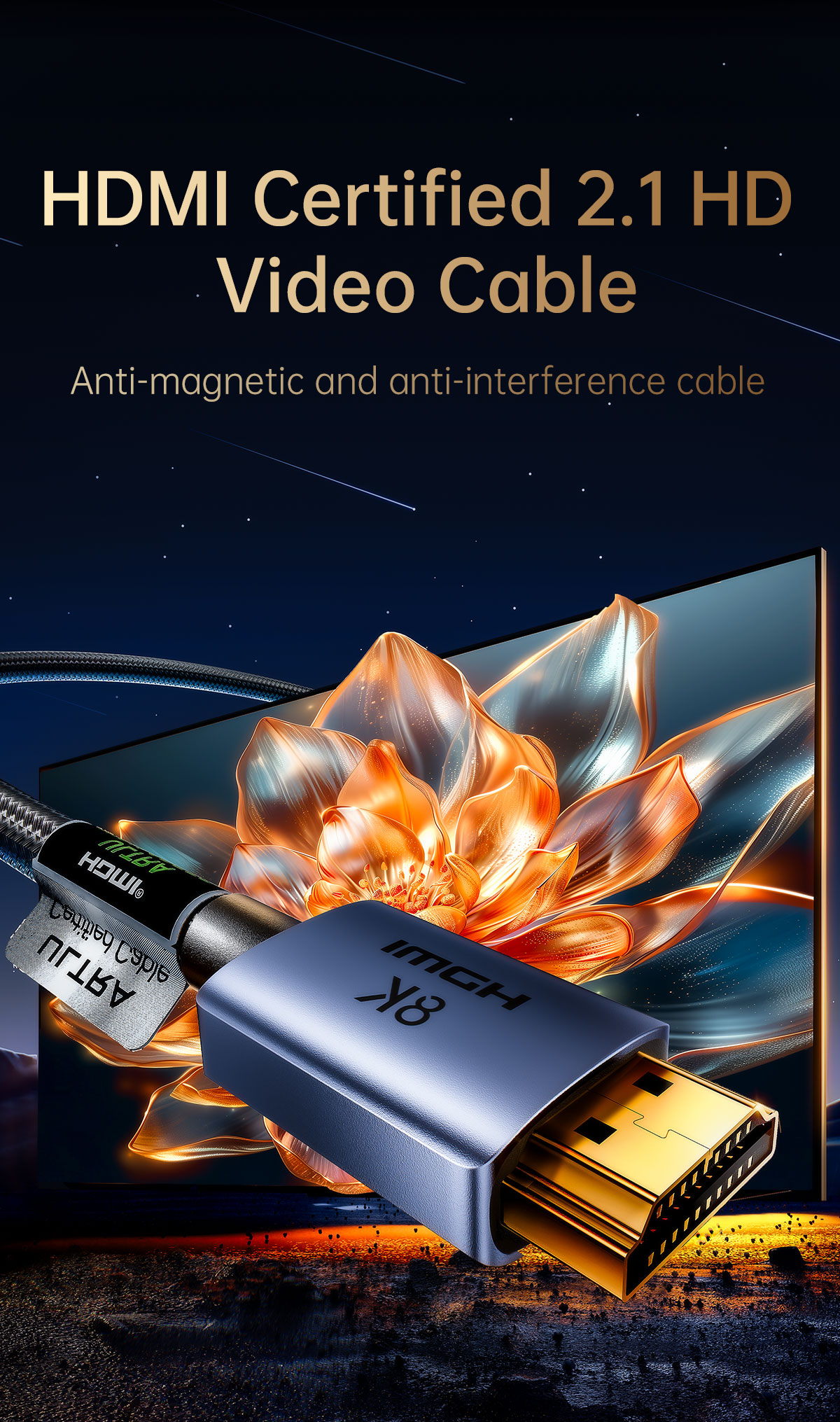 Mô tả Cáp Llano 8K HDMI 2.1 8K / 60Hz 4K / 240Hz 2K / 240Hz Ultra HD Tốc Độ Cao 48Gbps Cho Màn Hình Laptop PC PS4 Project Switch Âm Thanh Đồng Bộ Video Âm Thanh Cáp Video Âm Thanh HDMI - 4