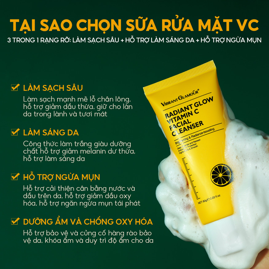 Thành phần Vitamin C trong Sữa rửa mặt VIBRANT GLAMOUR