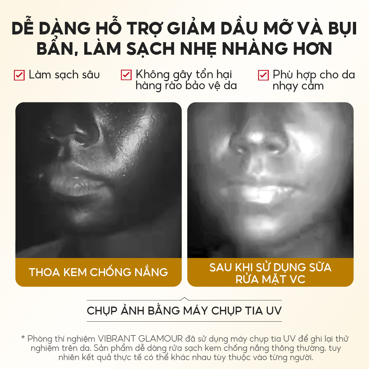 Mô tả Sữa rửa mặt Vitamin C VIBRANT GLAMOUR 3 in 1 Glow Làm sạch sâu Giảm mụn và làm sáng da 60g - 8