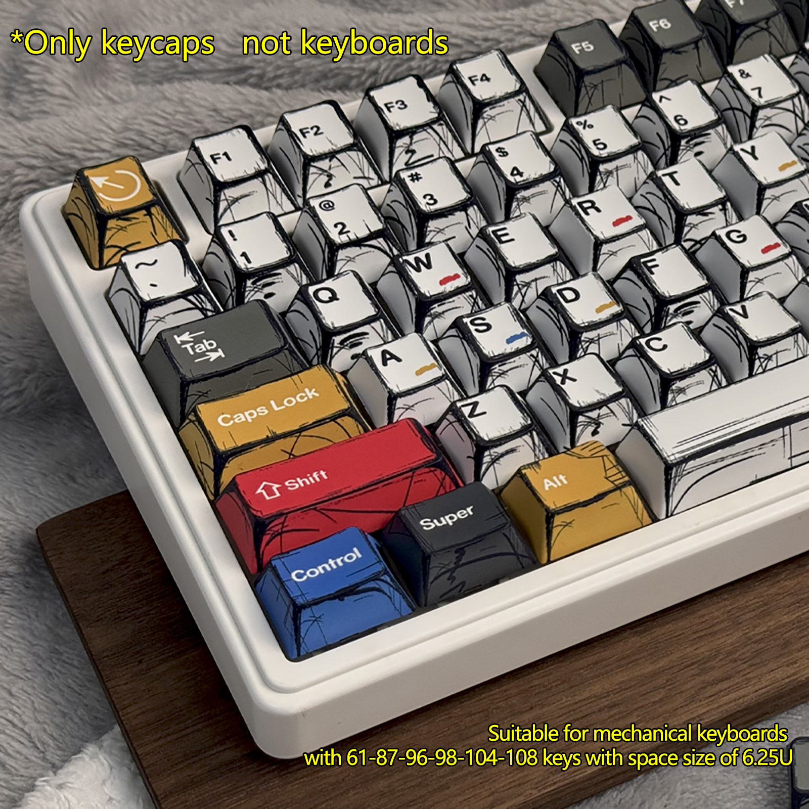 Mô tả Pbt Cherry Profile 130 / 131 / 128 / 135 Phím Bộ keycaps màu cho bàn phím cơ RK - 1