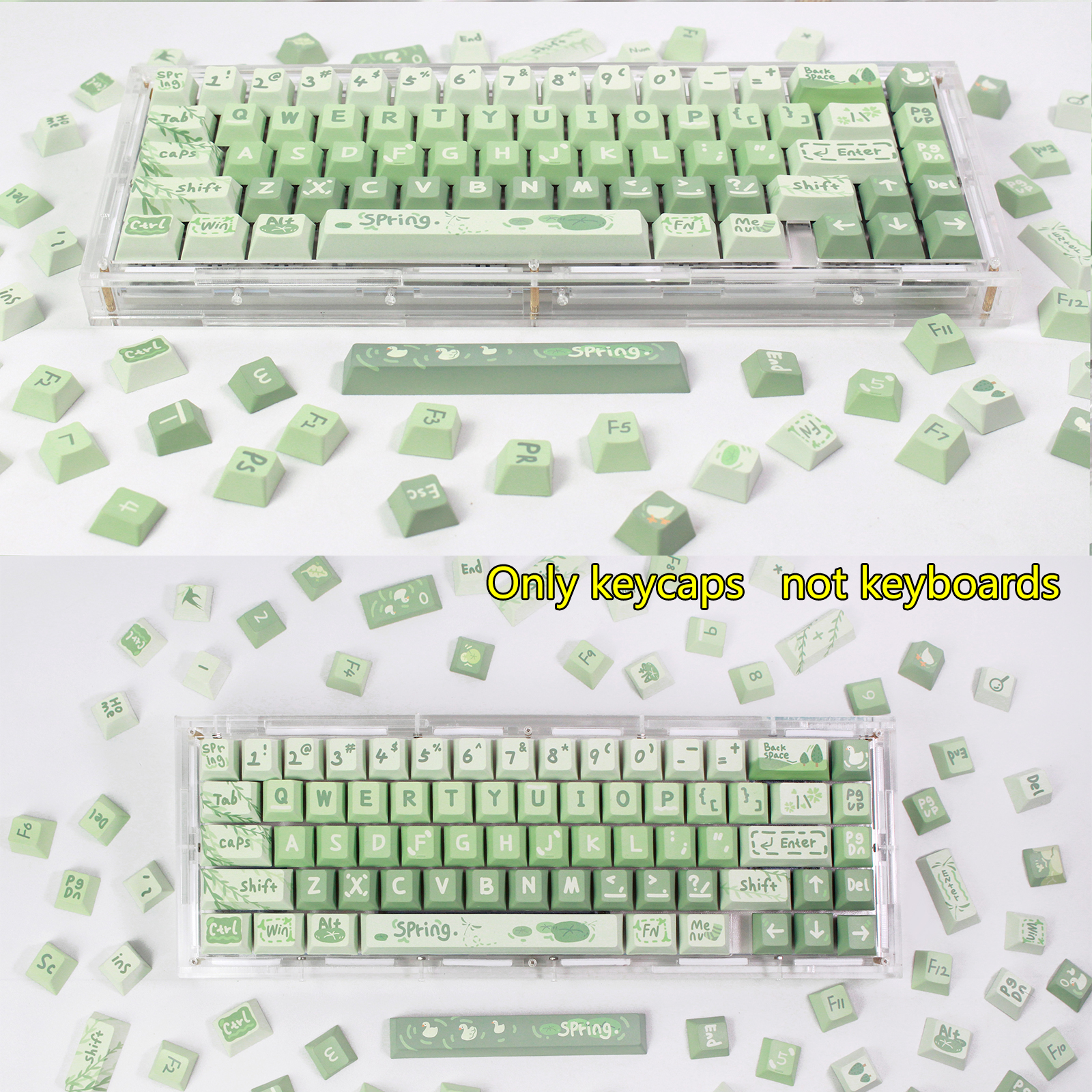 Mô tả Pbt Cherry Profile 130 / 131 / 128 / 135 Phím Bộ keycaps màu cho bàn phím cơ RK - 9