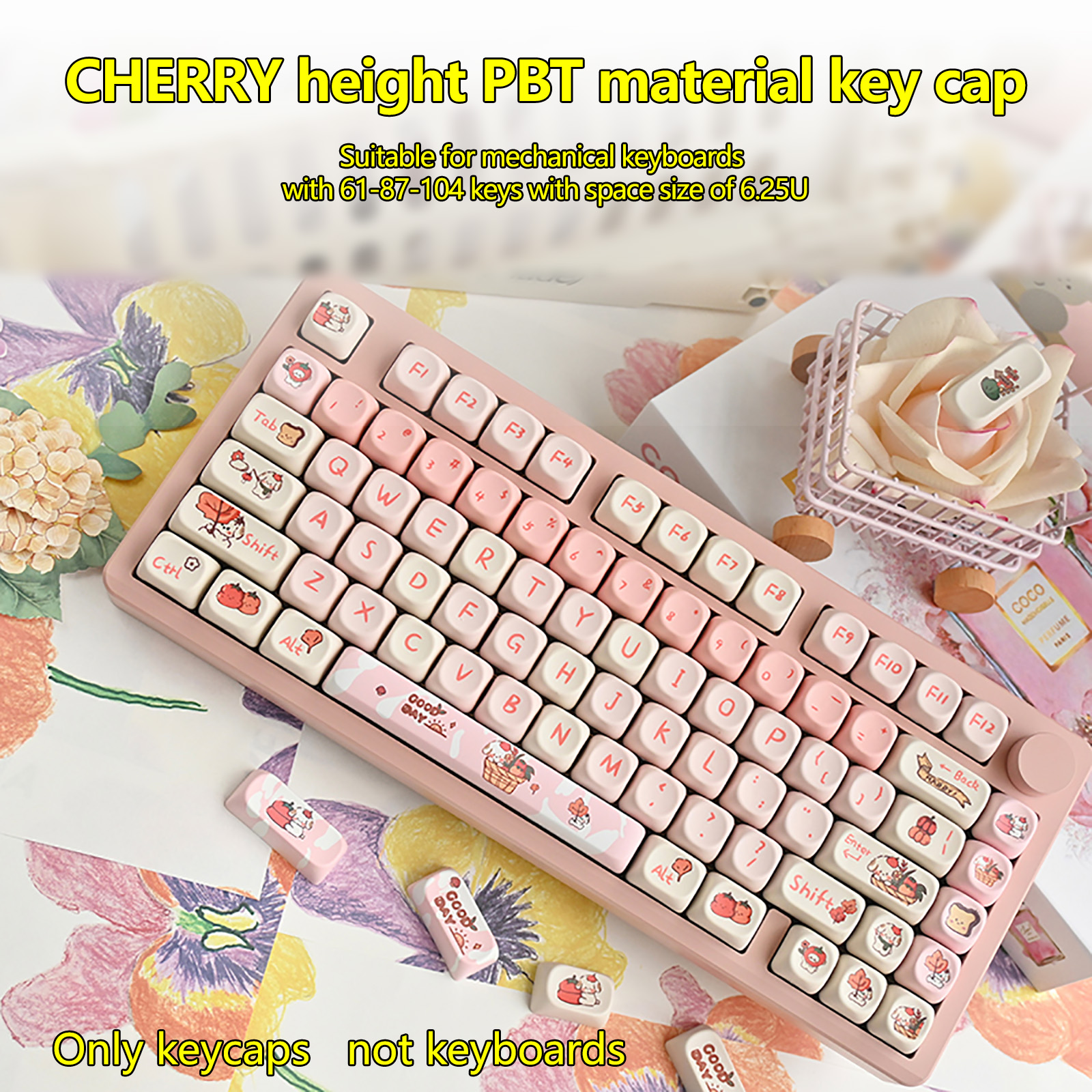 Mô tả Moa Profile Theme Keycaps PBT DIY Custom for130 / 132 / 141 / 142 Bàn phím chơi game cơ học Keycap - 5