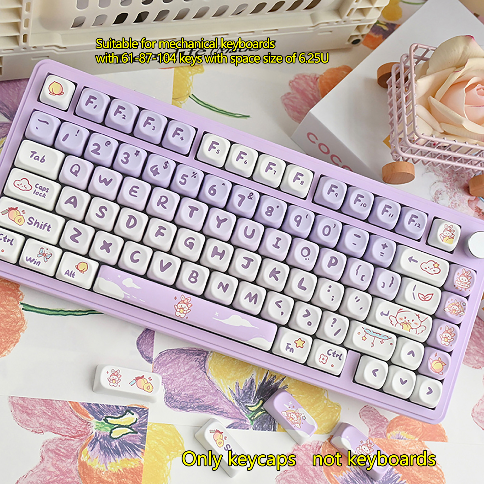 Mô tả Moa Profile Theme Keycaps PBT DIY Custom for130 / 132 / 141 / 142 Bàn phím chơi game cơ học Keycap - 6