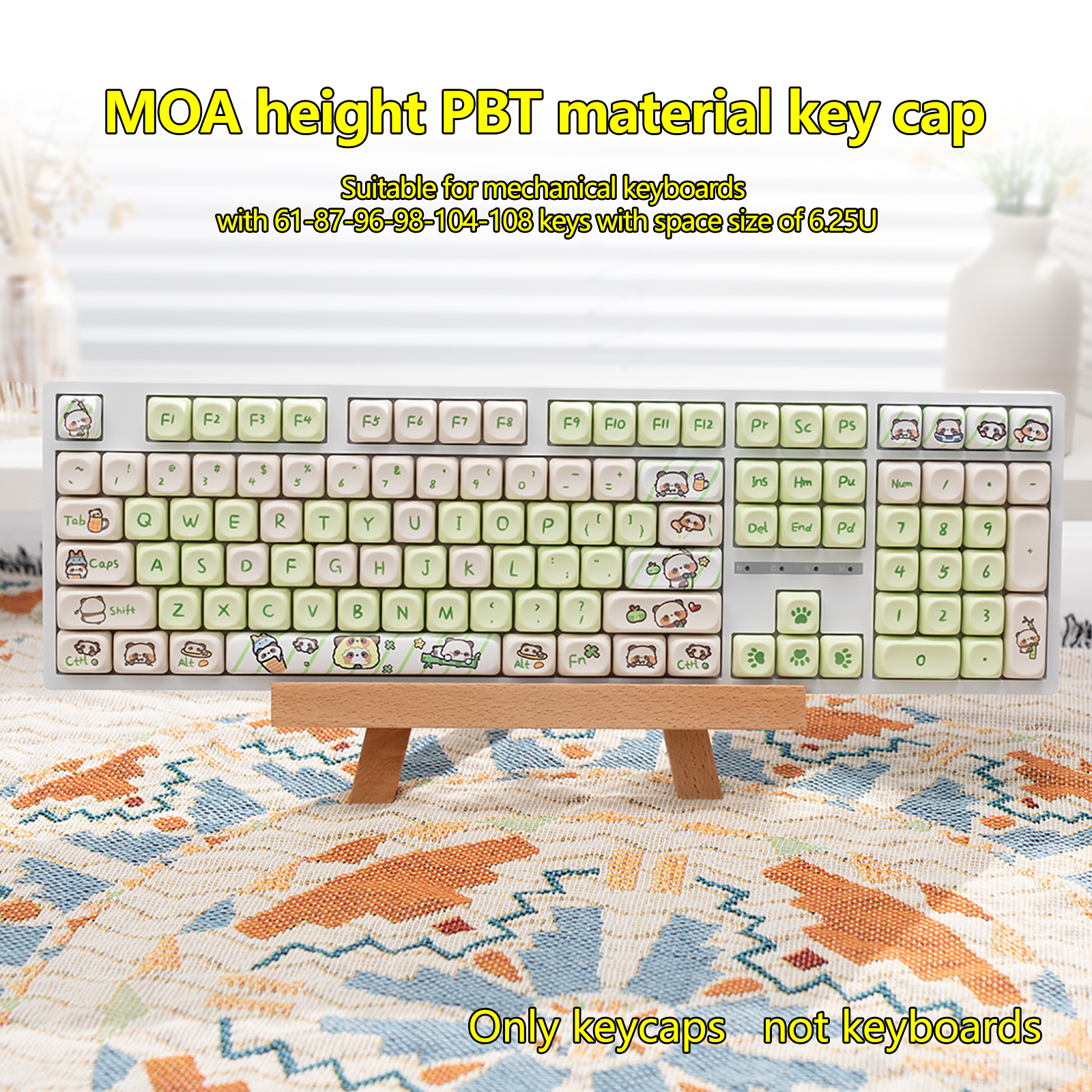 Mô tả Moa Profile Theme Keycaps PBT DIY Custom for130 / 132 / 141 / 142 Bàn phím chơi game cơ học Keycap - 8
