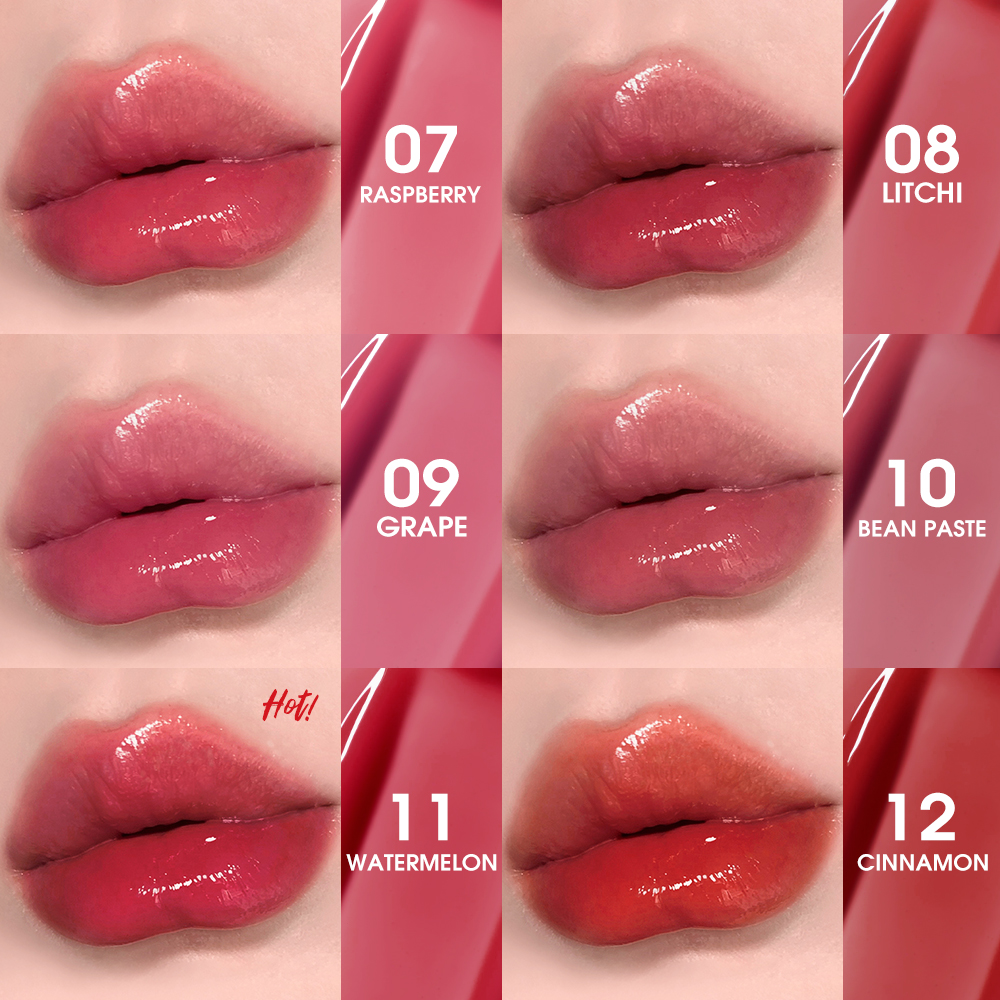Mô tả O.two.o Lipgloss Tác dụng dưỡng ẩm watery Đế dưỡng ẩm lâu trôi và bóng bóng nhẹ cho nữ Lip Glaze Dưỡng ẩm sáng bóng Lipmakeup - 3