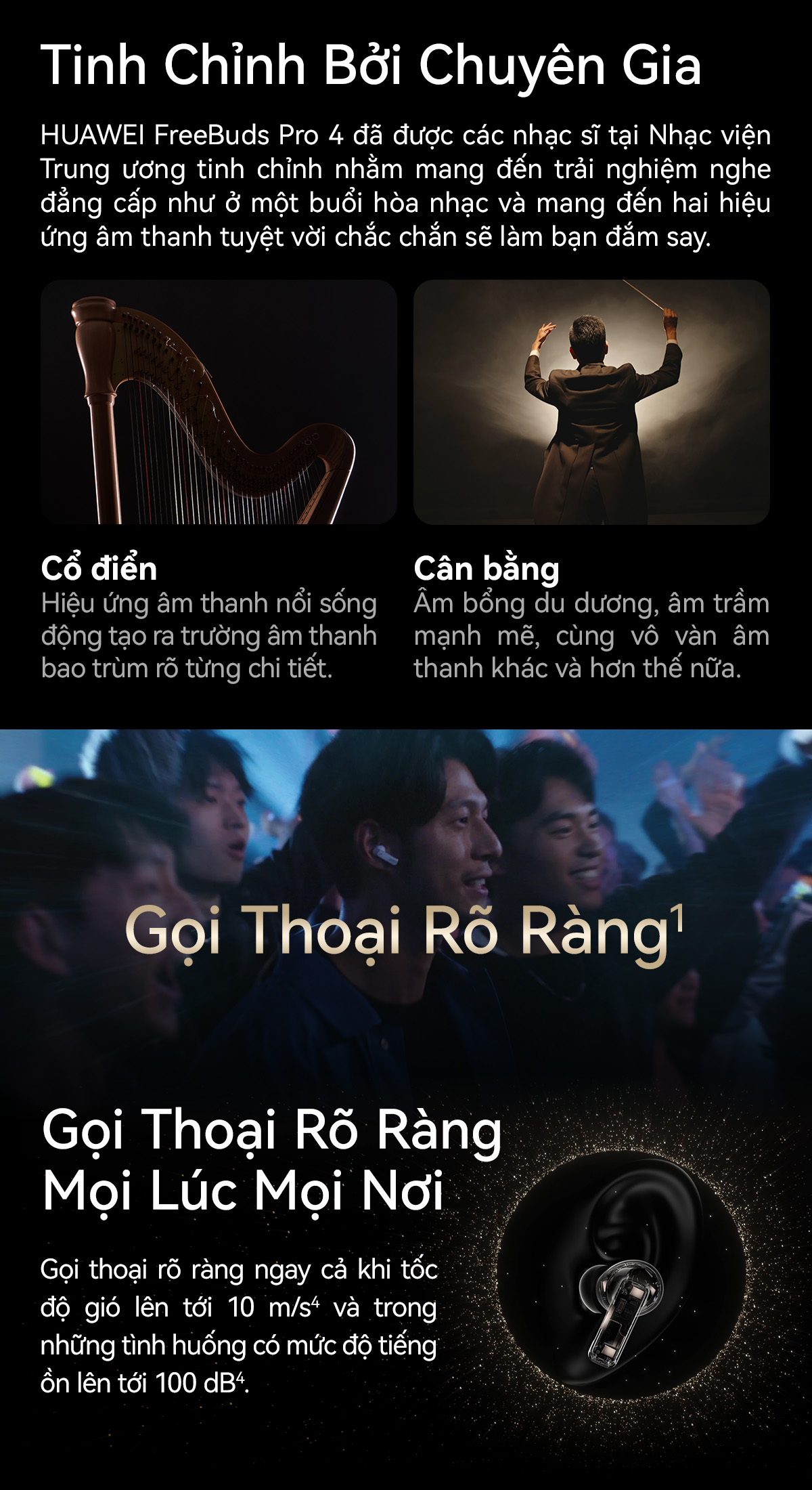 Mô tả Tai nghe HUAWEI FreeBuds PRO 4 Âm Thanh Trung Thực Driver Kép | Gọi Thoại Ổn Định Và Rõ Ràng|Chống Ồn Chủ Động Thông Mi - 6