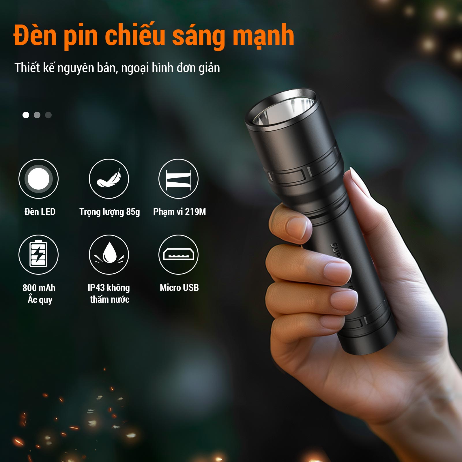 Đèn Pin Siêu Sáng SUPERFIRE S33-A LED Mini siêu sáng cầm tay đa năng ...