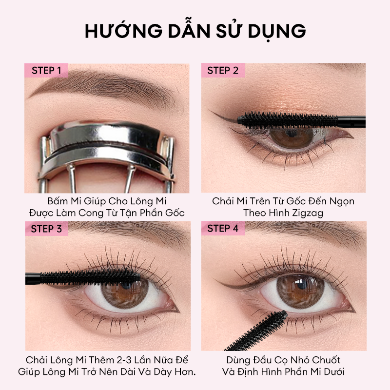 Mô tả Mascara COLORKEY Hỗ Trợ Giúp Mi Dài Và Tơi, Tạo Cảm Giác Tự Nhiên, Nhanh Khô, Không Lem Trôi - 7