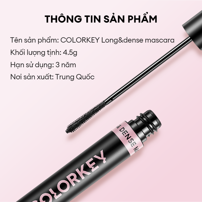 Mô tả Mascara COLORKEY Hỗ Trợ Giúp Mi Dài Và Tơi, Tạo Cảm Giác Tự Nhiên, Nhanh Khô, Không Lem Trôi - 9