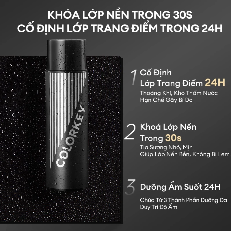 Mô tả Combo kem nền + xịt khóa trang điểm COLORKEY - 10