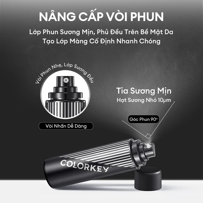 Mô tả Combo kem nền + xịt khóa trang điểm COLORKEY - 11