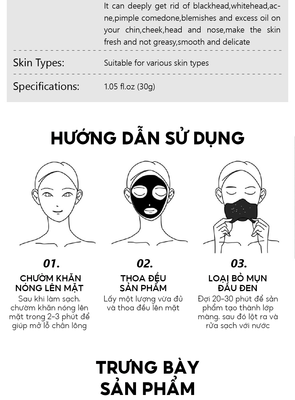 Kích thước mặt nạ VIBRANT GLAMOUR