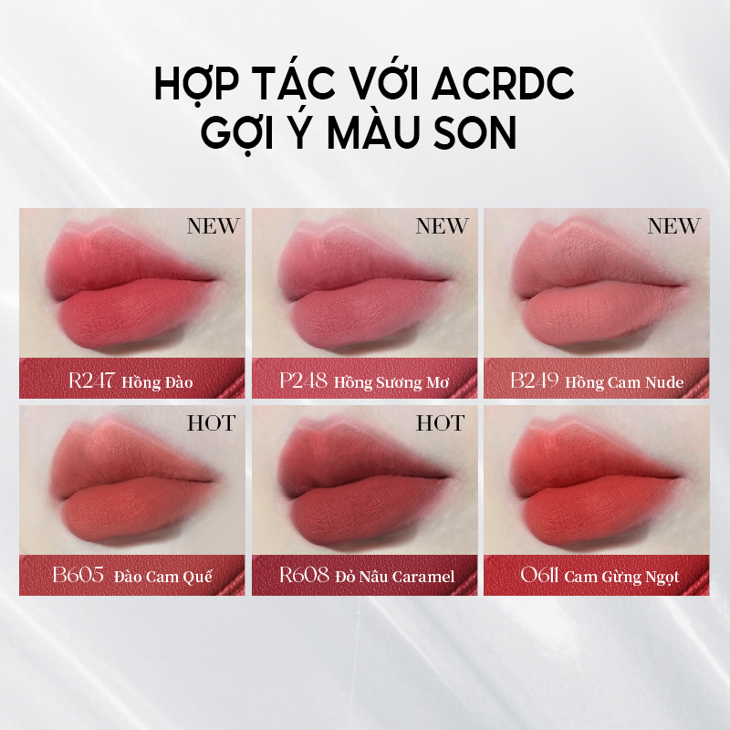 Mô tả COLORKEY Dòng Son Lì, Màu Sắc Bão Hòa Cao, Nhẹ Và Bền, 3g - 2