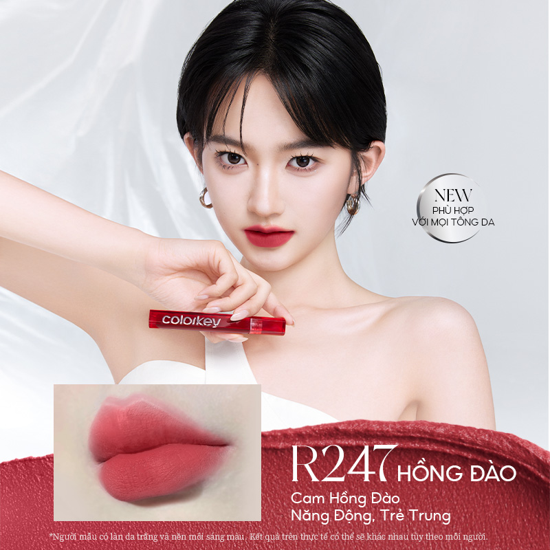 Mô tả COLORKEY Dòng Son Lì, Màu Sắc Bão Hòa Cao, Nhẹ Và Bền, 3g - 3