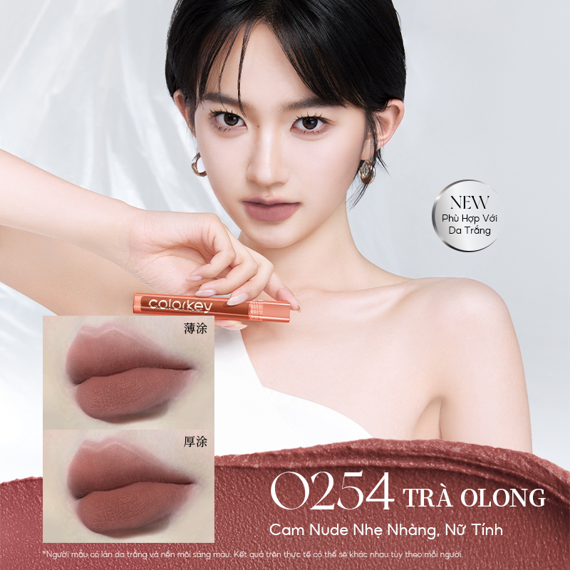 Mô tả COLORKEY Dòng Son Lì, Màu Sắc Bão Hòa Cao, Nhẹ Và Bền, 3g - 5