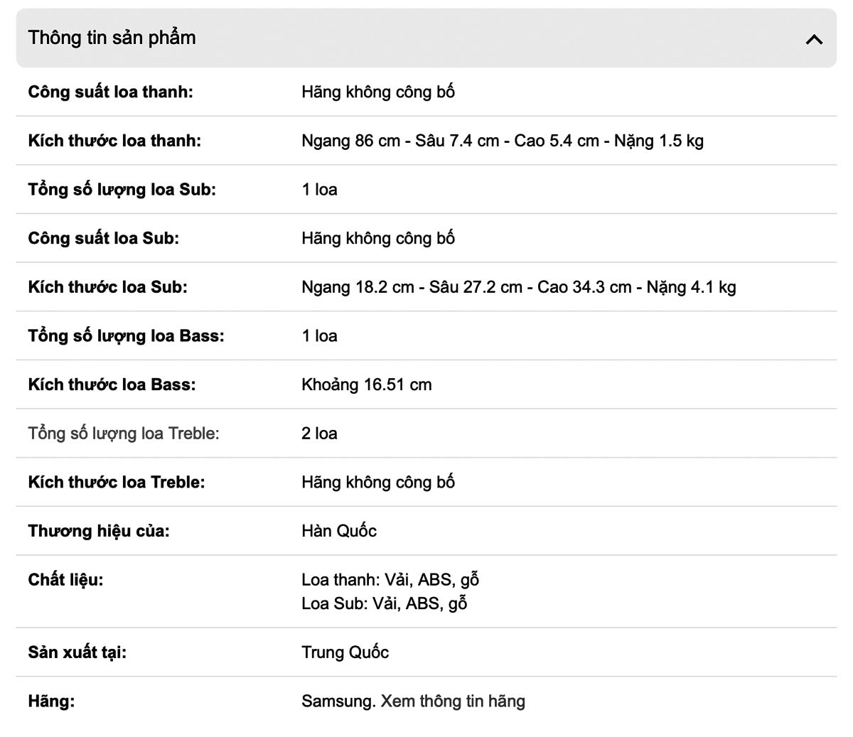 Mô tả - Loa Thanh T-series HW- T420 - 6
