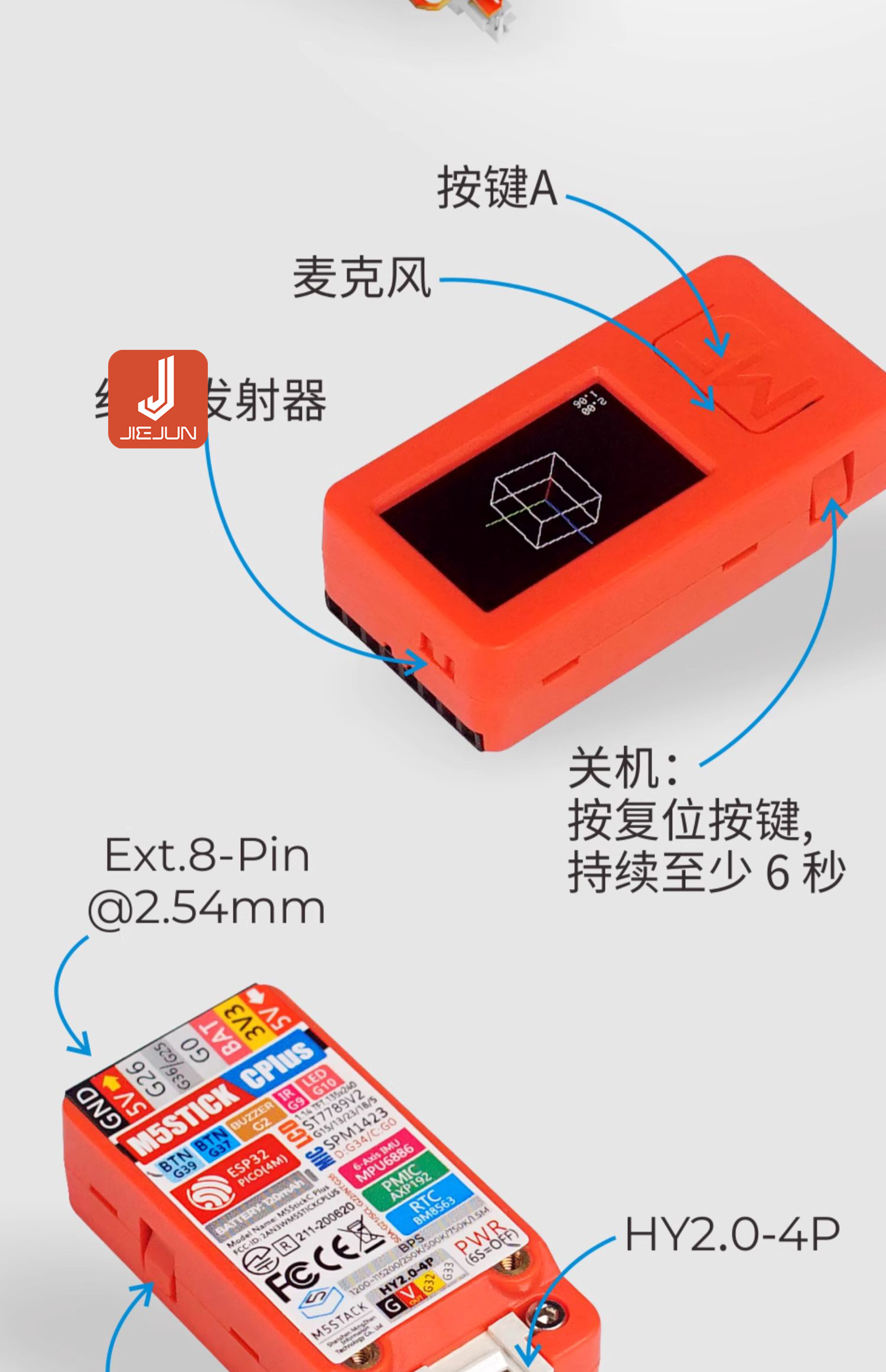 Chính thức M5Stack StickC Plus ESP32 iot Ban phát triển lập trình đồ ...