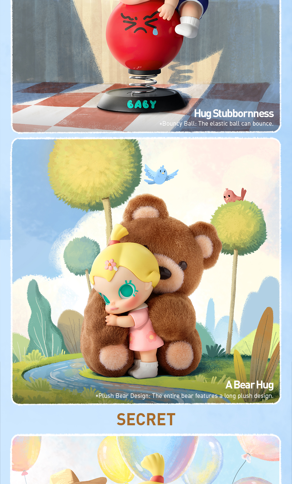 Pop MART Baby Molly My Huggable Discovery Series Blind Box Action