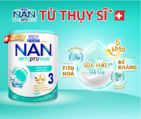 Mô tả Sữa bột Nestlé NAN OPTIPRO PLUS 3 1500g với 5HMO - Hỗ trợ Tiêu Hóa, Đề Kháng, Trí Não & Chiều Cao - 1