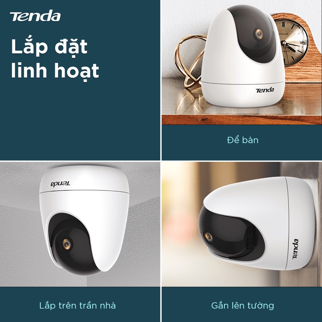 Mô tả Camera Wifi Tenda Trong Nhà RP3 Pro FHD 3MP,2K Quay Quét 360°| Đàm Thoại 2 Chiều | ban đêm CCTV - 8
