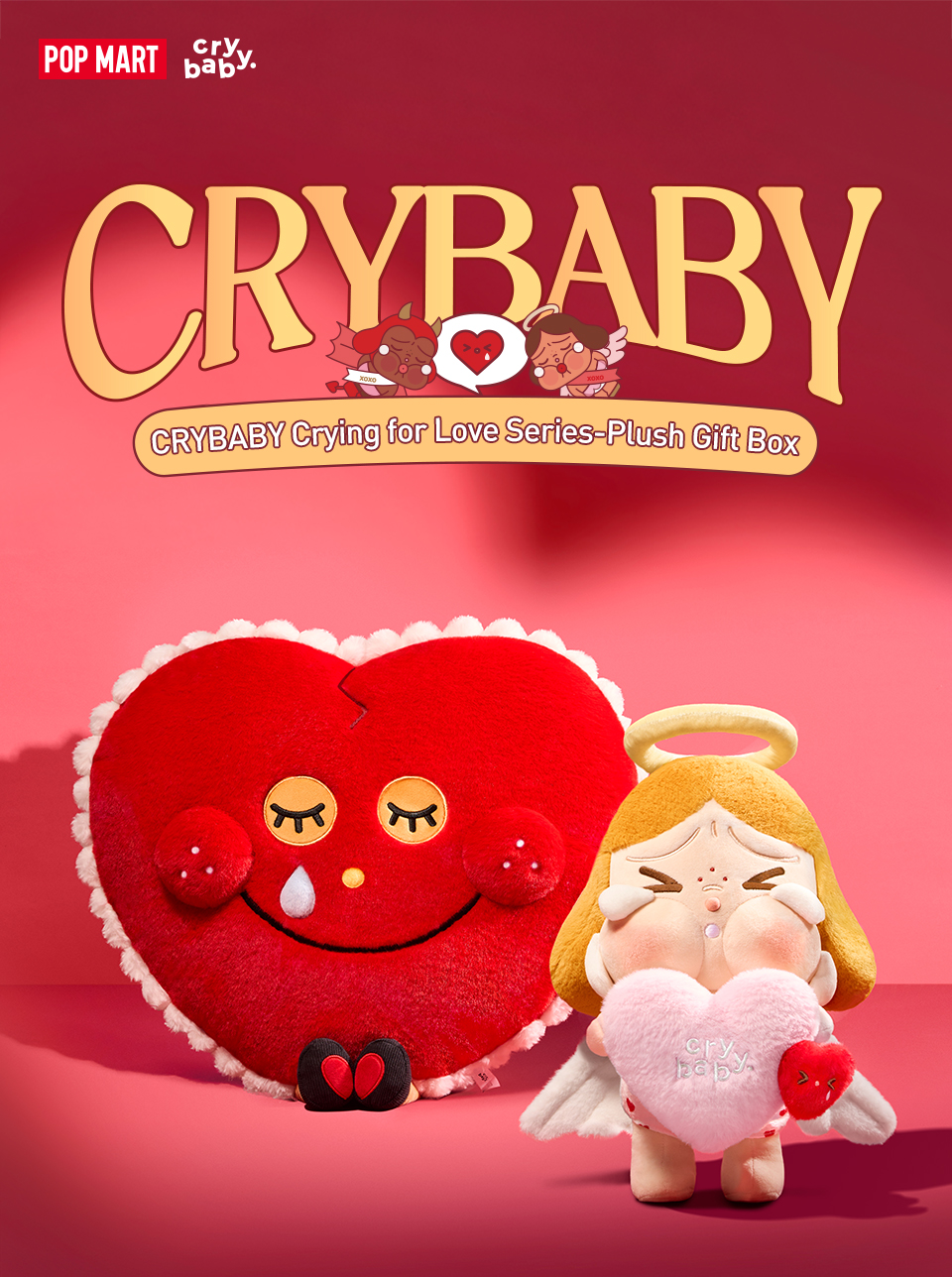 ぬいぐるみ CRYING FOR LOVE Vinyl Plush Hanging Card CRYBABY Crying For Love Series-Vinyl Plush Hanging Card