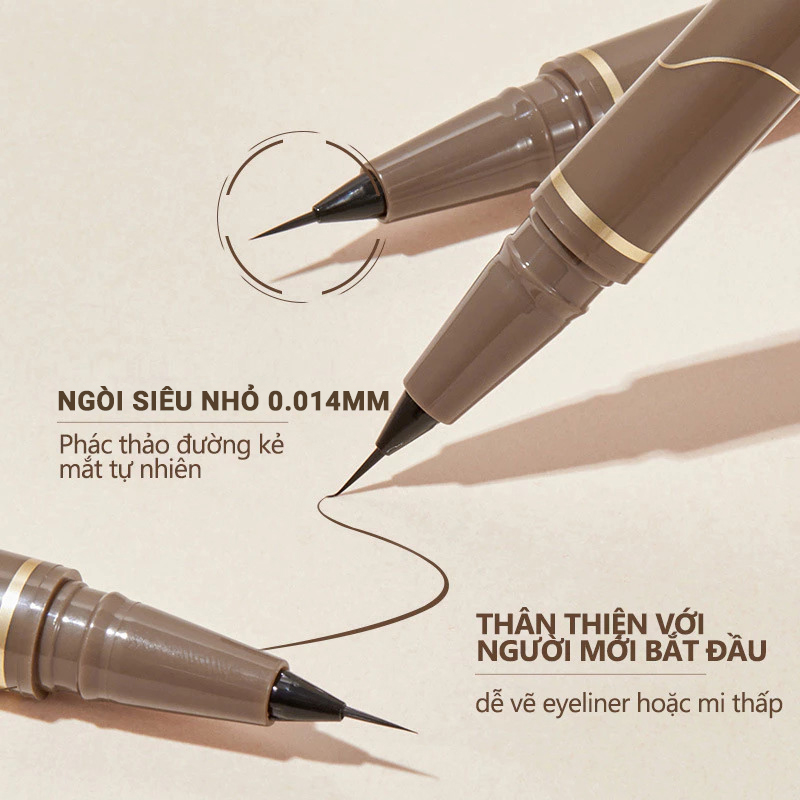 Mô tả Bút kẻ mắt dạng lỏng IMAGIC Nhanh khô Chống thấm nước 0,014mm Siêu mỏng Lâu trôi Trang điểm mắt chống nhòe - 2
