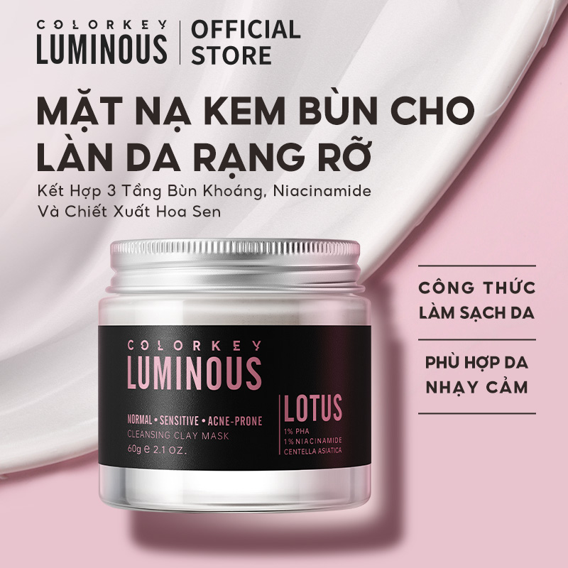 Mô tả Mặt Nạ Bùn COLORKEY LUMINOUS Làm Sạch Da Không Gây Khô Da Khi Dùng 60g/hũ - 1