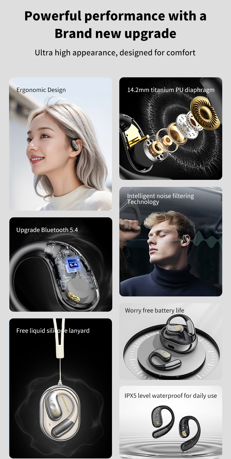 Monster AC360 Tai nghe Bluetooth không dây Bluetooth Tai nghe