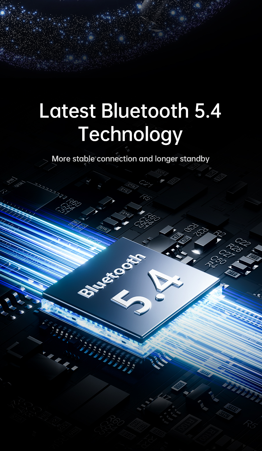 Mô tả Tai nghe Bluetooth Awei T56 chống ồn ANC+ENC màn hình cảm ứng thông minh có Mic HD chính hãng - 8