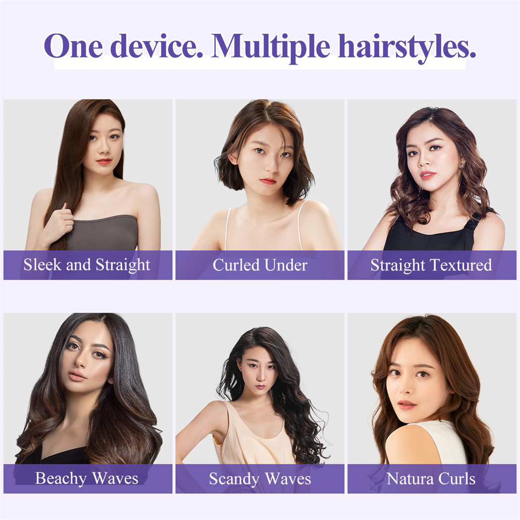 Mô tả Máy duỗi và tạo kiểu tóc CkeyiN 2 trong 1 dùng ion hồng ngoại HF025 - 3