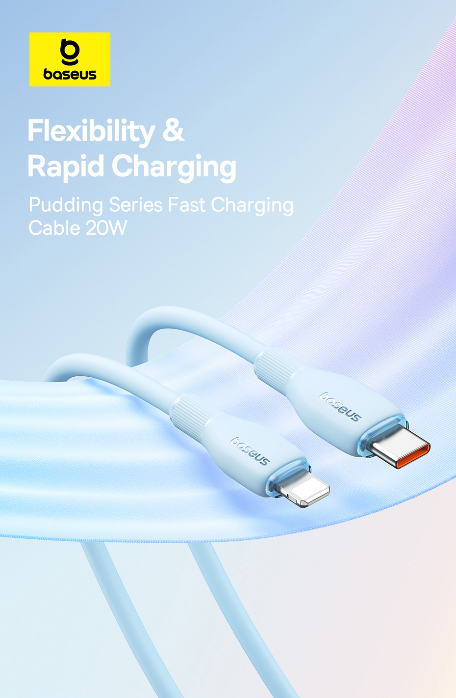 Mô tả Dây cáp sạc nhanh BASEUS Pudding Series 20W Type-C thích hợp - 1