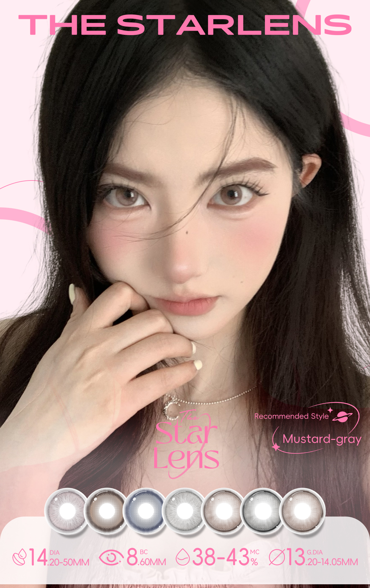 【local】Kính áp tròng hàng ngày Starlens lens 1 ngày 10 chiếc Kích thước ...