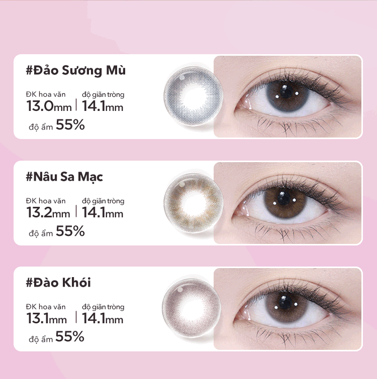 Mô tả Set 2 chiếc kính áp tròng Moody 14.2mm lens 1 ngày thuộc bộ sưu tập Teenage Daydream Mini version - 4