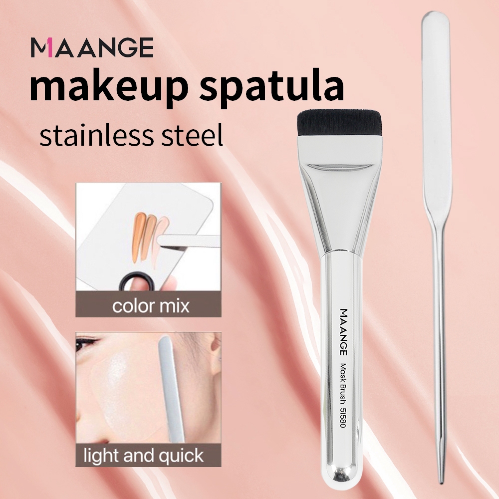Mô tả Dụng cụ đắp mặt nạ trang điểm MAANGE đầu phẳng che khuyết điểm chuyên nghiệp - 2