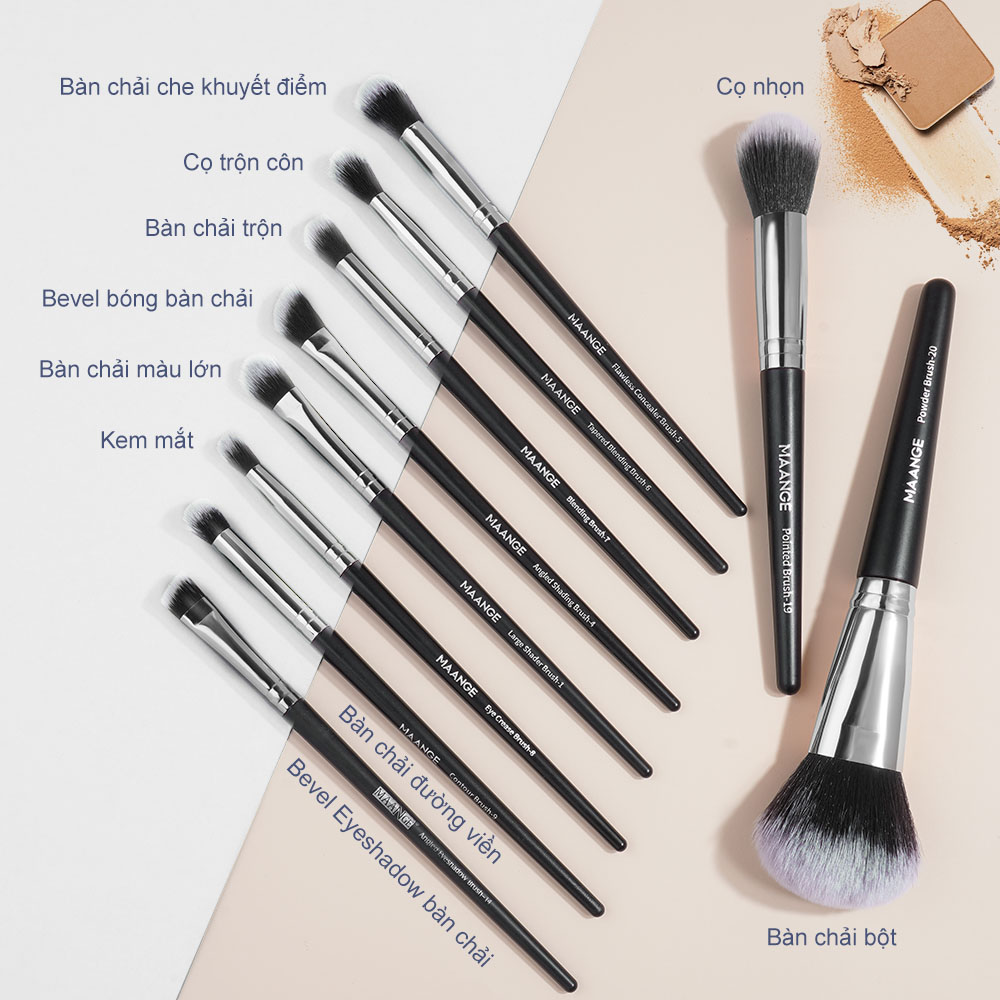 Mô tả Bộ 13 cọ trang điểm MAANGE chuyên nghiệp tiện lợi - 8