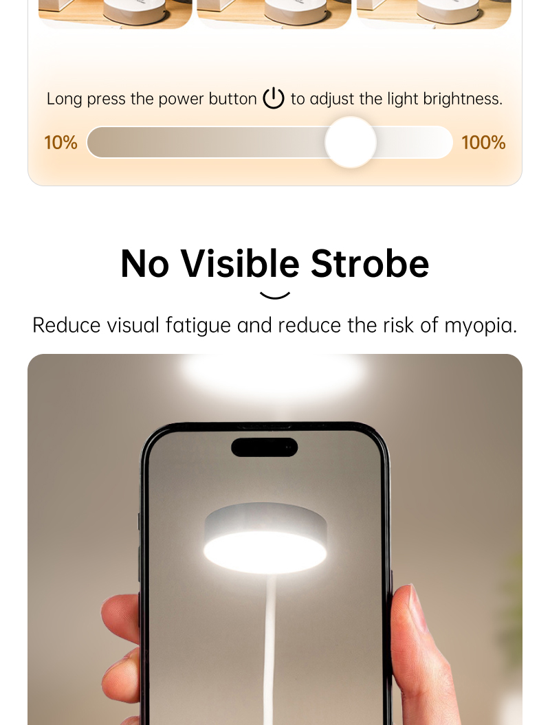 Mô tả Đèn bàn đọc sách Thunlit bóng LED có thể sạc lại 1500mAh với 3 nhiệt độ màu - 7