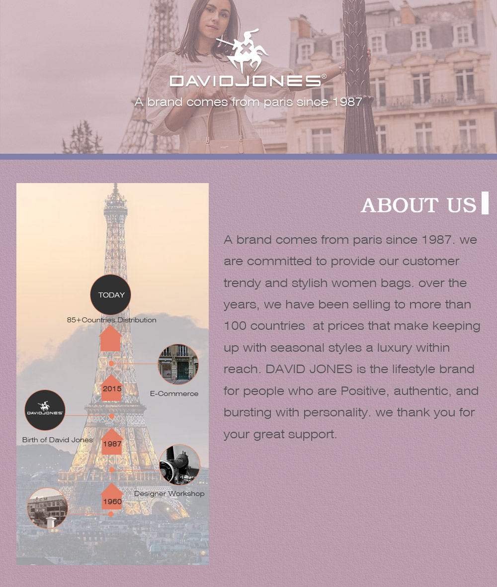 Mô tả David Jones Paris 2025 Xuân Hè Bộ Sưu Tập Mới Thiết Kế Nữ Cứng Đeo Vai Túi Phù Hợp Với Màu Kim Loại Da pu Nữ Mềm Mại Và Mềm Mại - 1