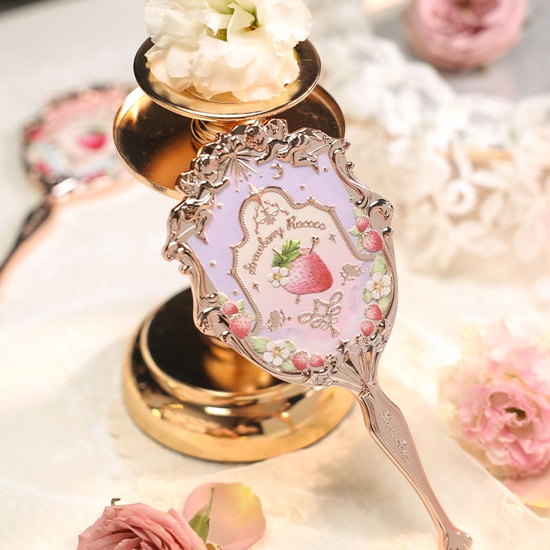 Mô tả Flower Knows Hand Mirror Dụng cụ trang điểm Gương di động Gương trang điểm công chúa [QUÀ TẶNG] - 3