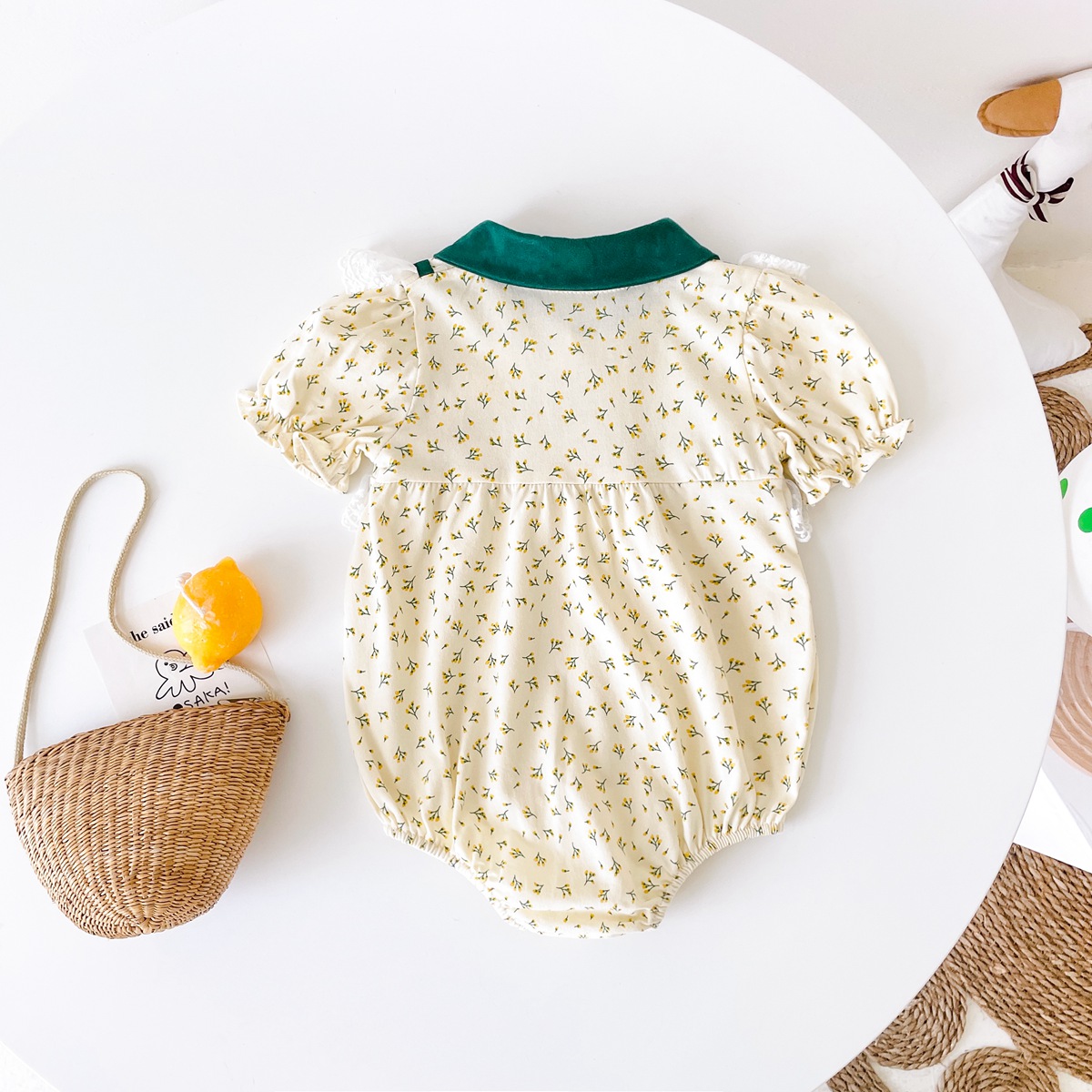 Mô tả Sanlutoz Ngọt Ngào Hoa Mùa Hè Bé Gái Body Cotton Thời Trang Trẻ Sơ Sinh Quần Áo Bé Gái - 4