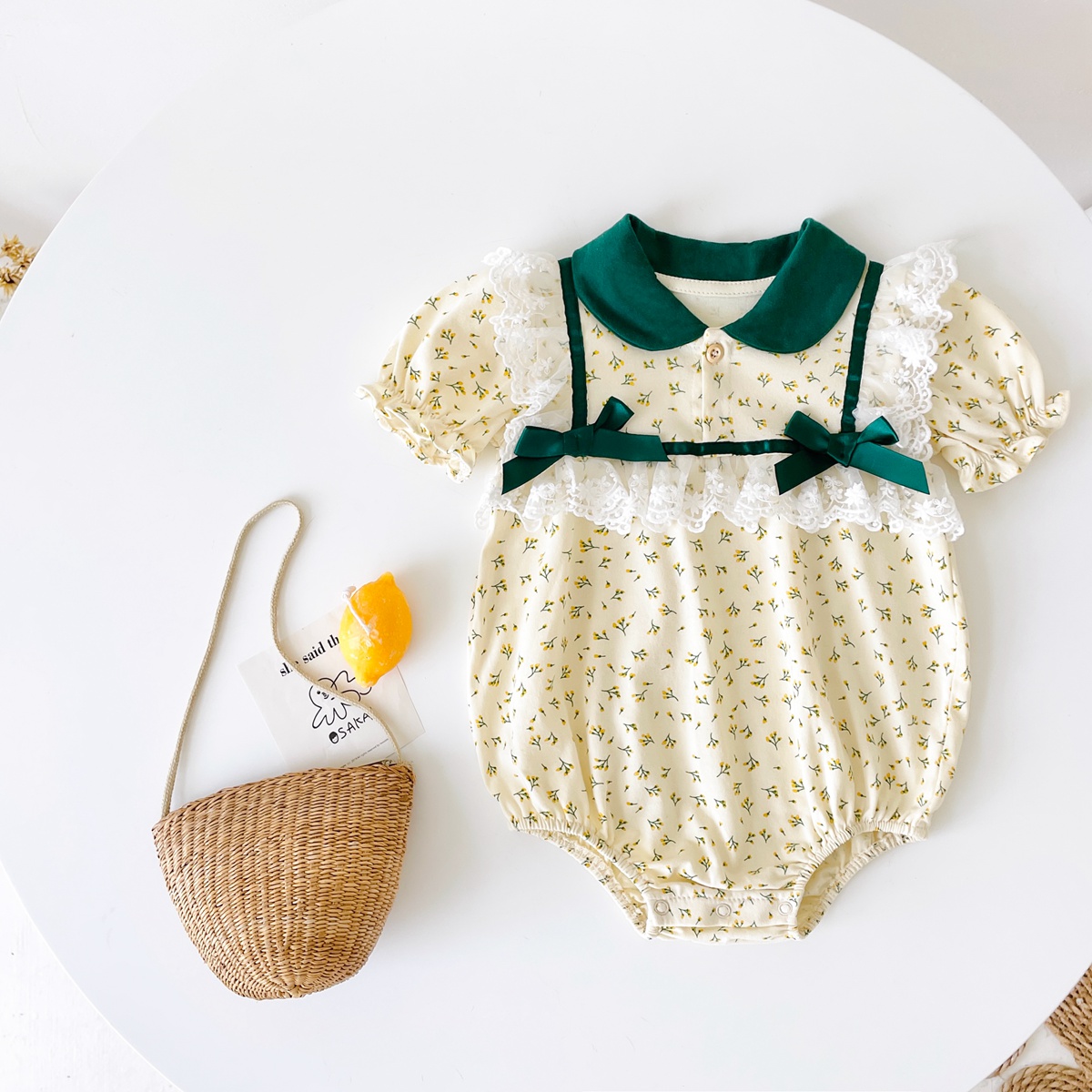 Mô tả Sanlutoz Ngọt Ngào Hoa Mùa Hè Bé Gái Body Cotton Thời Trang Trẻ Sơ Sinh Quần Áo Bé Gái - 3