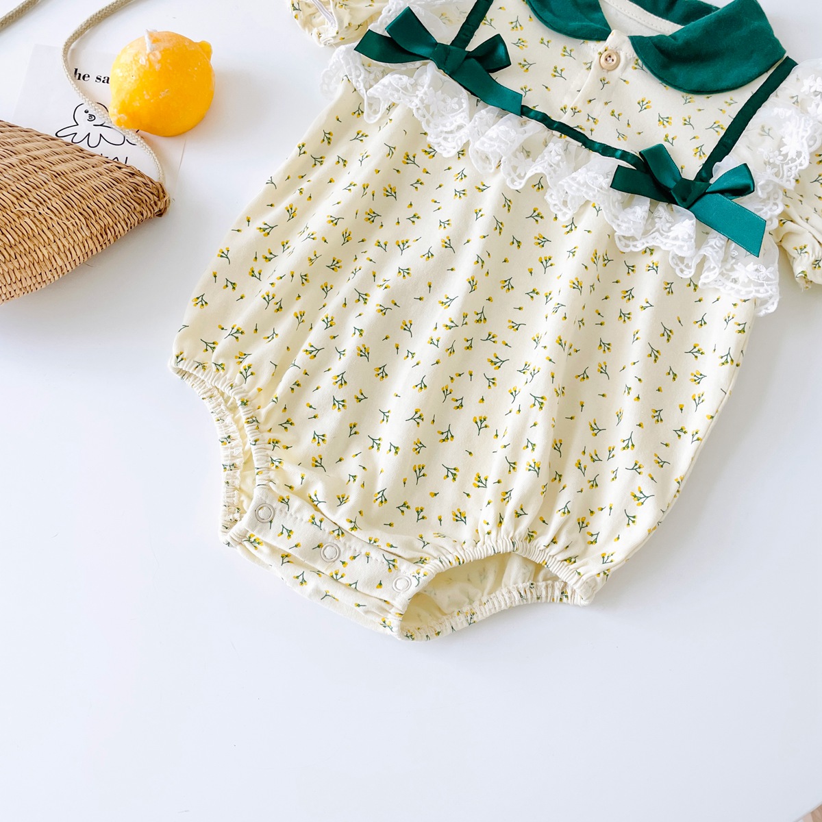 Mô tả Sanlutoz Ngọt Ngào Hoa Mùa Hè Bé Gái Body Cotton Thời Trang Trẻ Sơ Sinh Quần Áo Bé Gái - 6