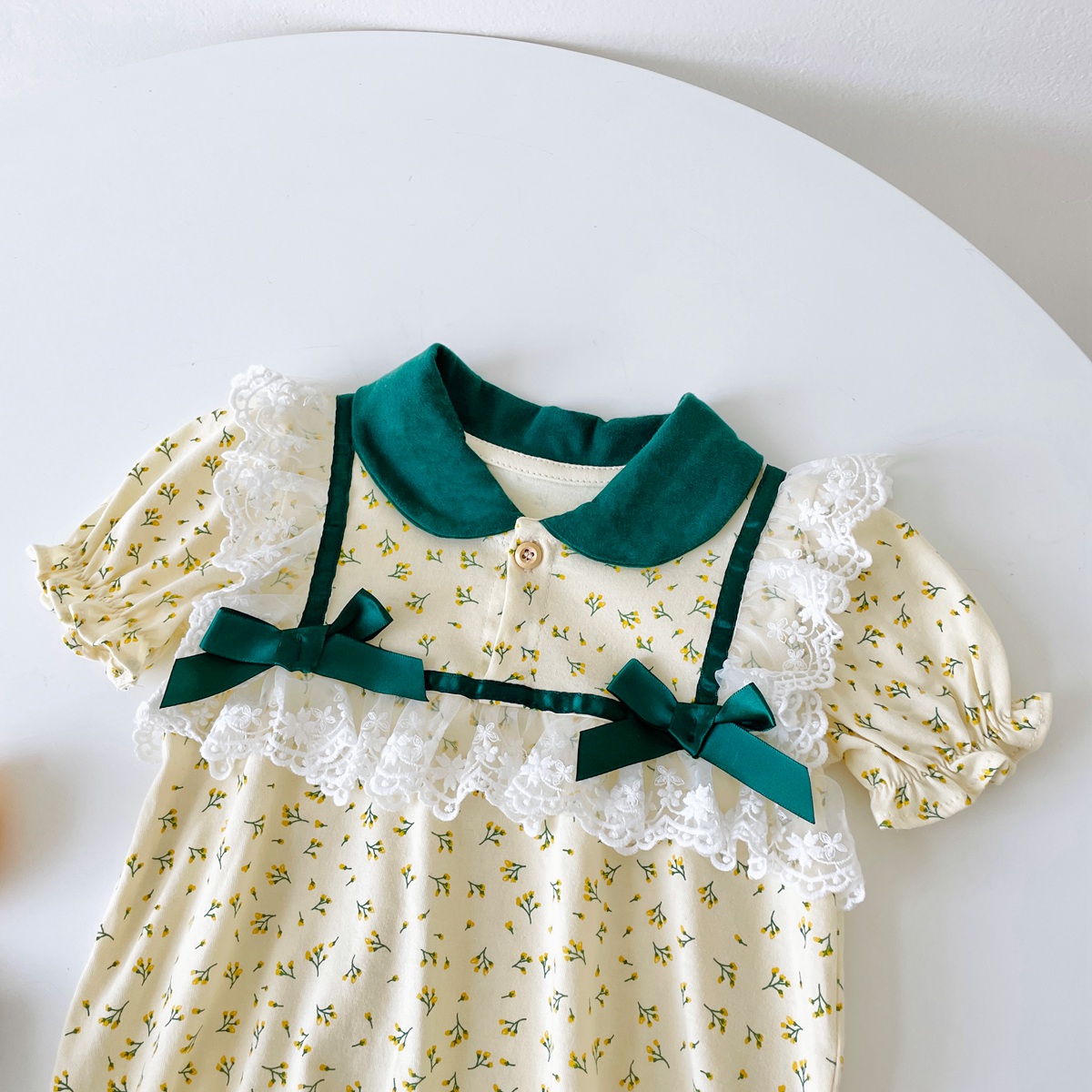 Mô tả Sanlutoz Ngọt Ngào Hoa Mùa Hè Bé Gái Body Cotton Thời Trang Trẻ Sơ Sinh Quần Áo Bé Gái - 7