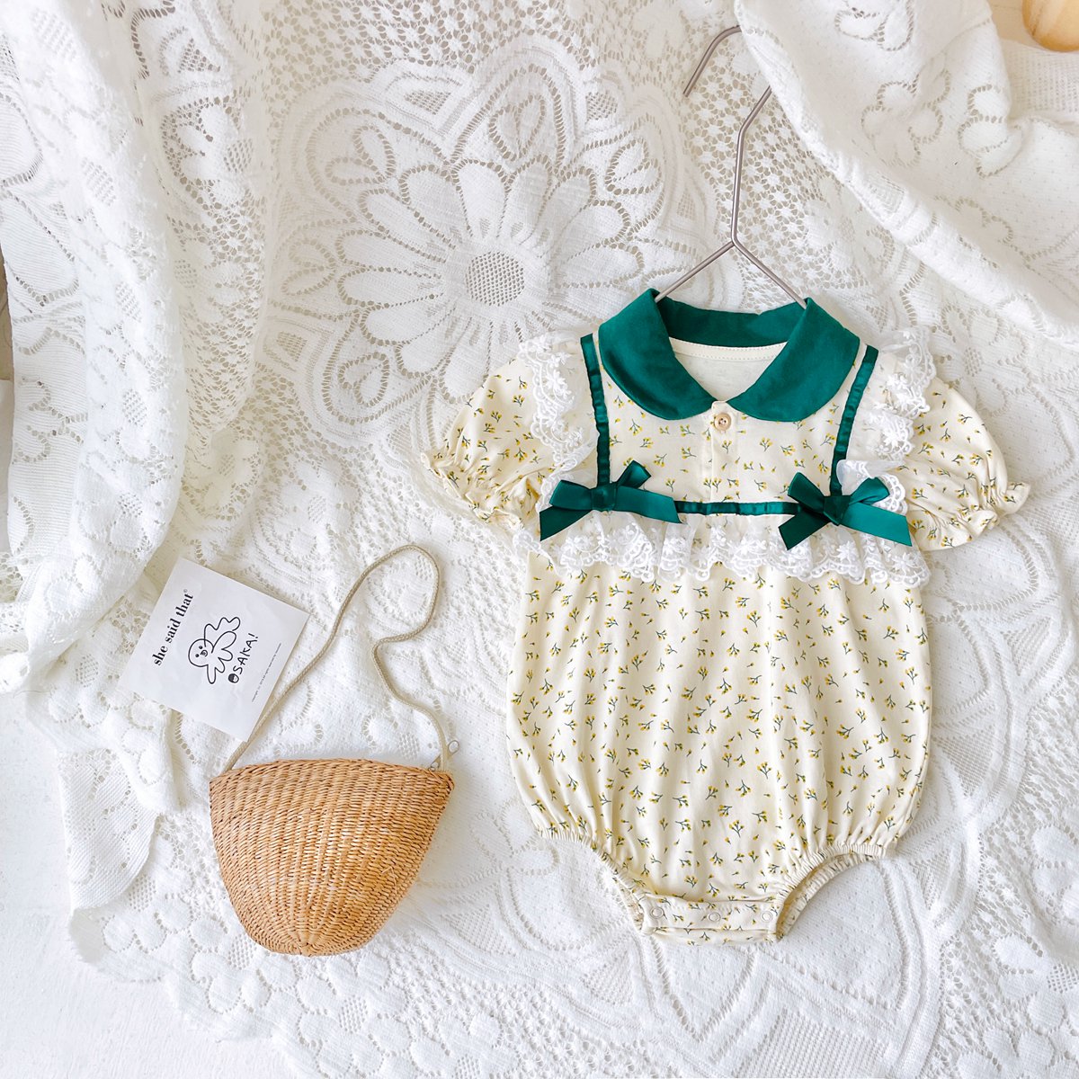 Mô tả Sanlutoz Ngọt Ngào Hoa Mùa Hè Bé Gái Body Cotton Thời Trang Trẻ Sơ Sinh Quần Áo Bé Gái - 11
